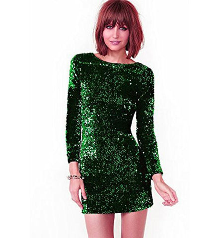Autumn Winter Sequined Dress Women By Fanala