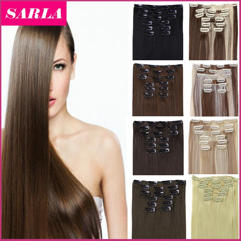 21 Colors 150g 22" 7pcs Clip In Hair Extensions