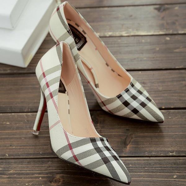 2017 High-Heels - Plaid Best Seller