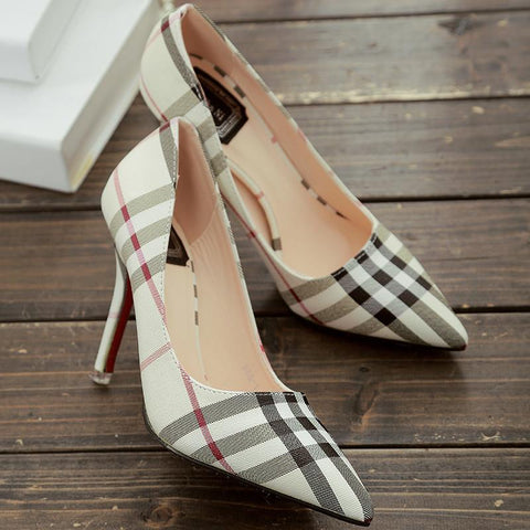 2017 High-Heels - Plaid Best Seller