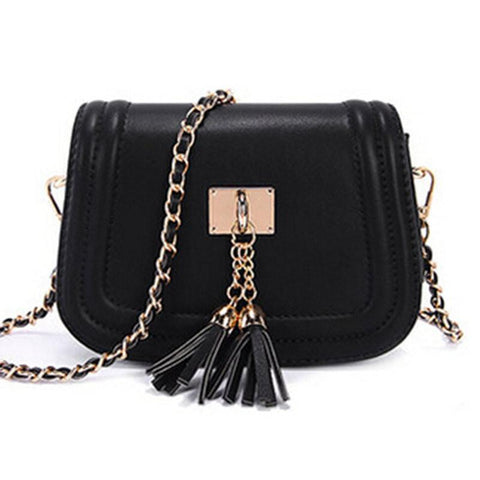 Mini Tassel Leather Chain Bag - Rushy