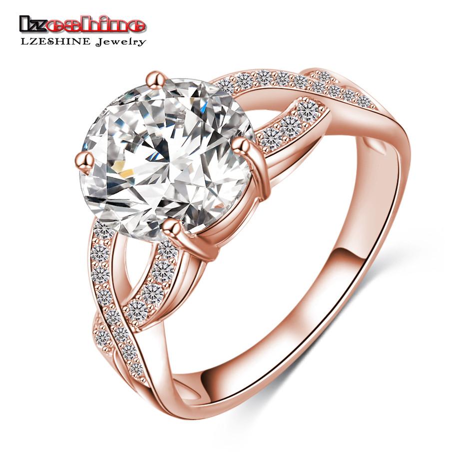 Gold/Silver Plated Fashion Clear AAA Zircon Ring - Rushy