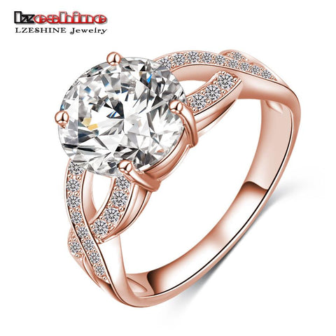 Gold/Silver Plated Fashion Clear AAA Zircon Ring - Rushy