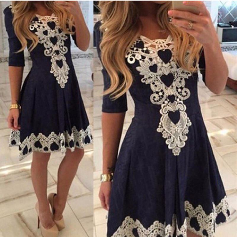 Winter Women Evening Party Lace Dress By Fabian Kent