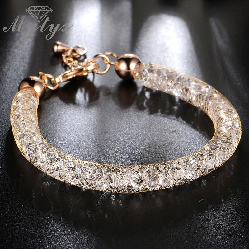18k Rose gold Mesh Chain Stardust bracelet