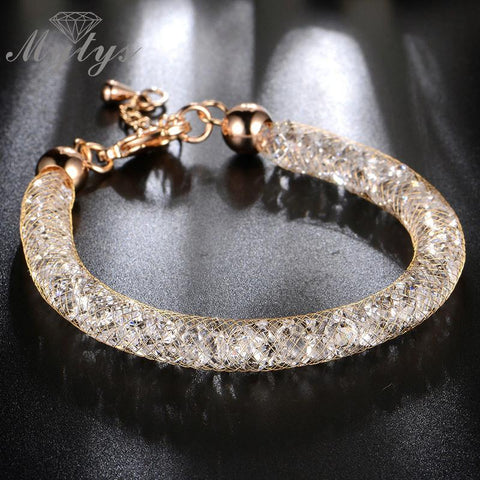 18k Rose gold Mesh Chain Stardust bracelet