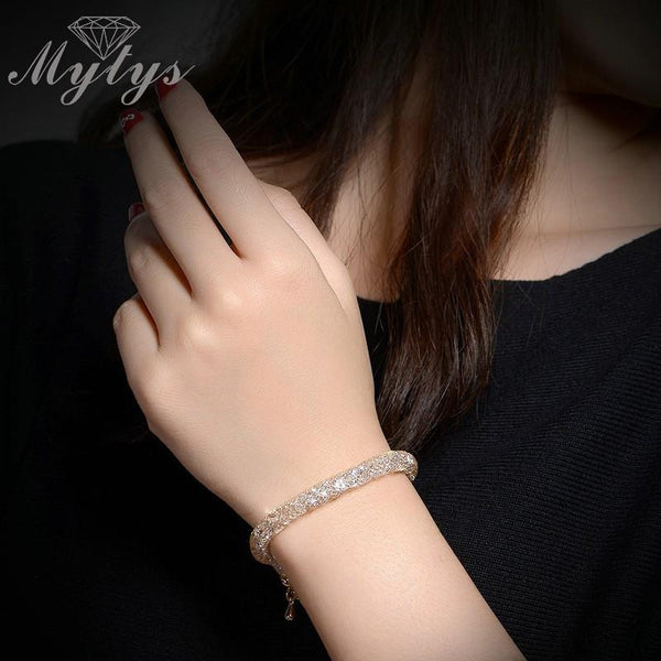 18k Rose gold Mesh Chain Stardust bracelet