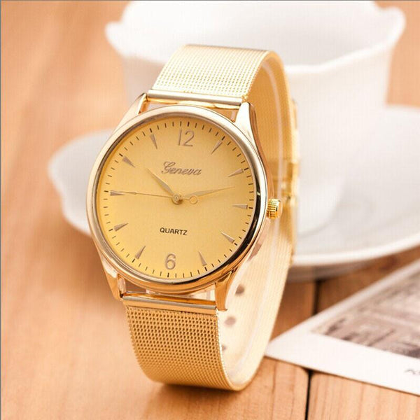 2017 New Famous Brand Silver Casual Geneva Quartz Watch