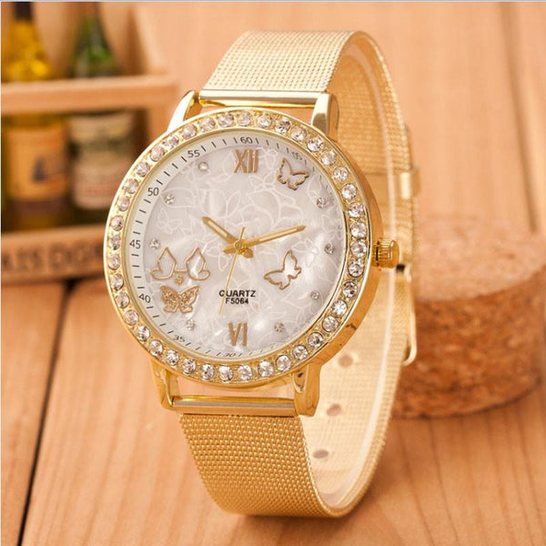 2017 New Famous Brand Silver Casual Geneva Quartz Watch