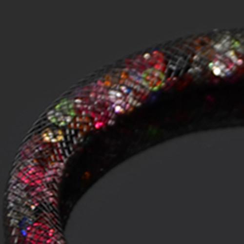 fashion 3 tube braided bracelet with magnetic crystal ball women bracelet