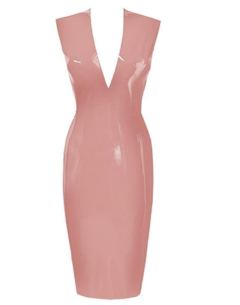 Kim Kardashain Sexy Pu Leather Dress