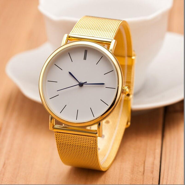 Metal Mesh Stainless Steel - Feminino Clock