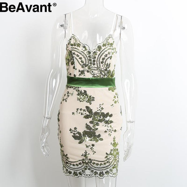 BeAvant Sexy V Neck Bodycon Dress