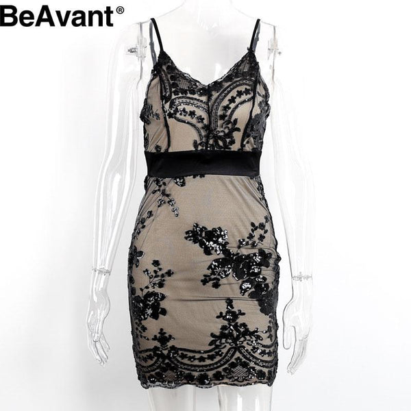 BeAvant Sexy V Neck Bodycon Dress