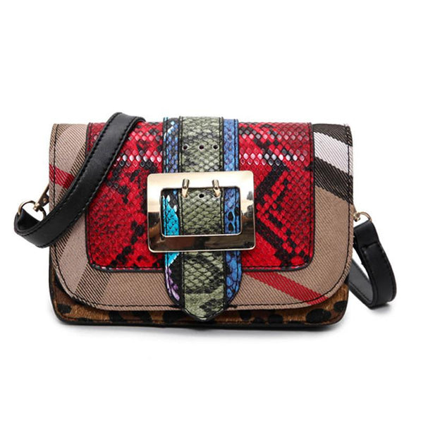 2017 Retro Panelled Messenger Bag