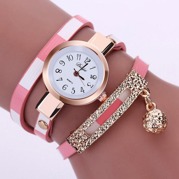 2016 New Casual Women PU Leather Bracelet Watch - Rushy