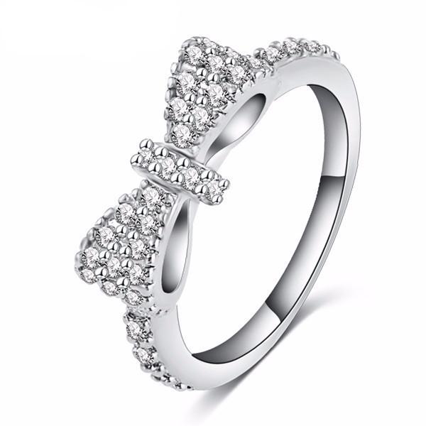 Lovely Bow Rings Rose Gold Plated - Rushy