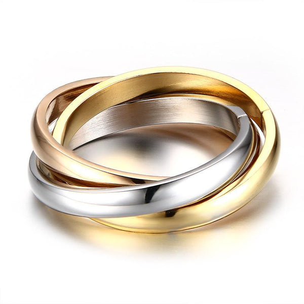 Classic 3 Rounds Ring Sets For Women