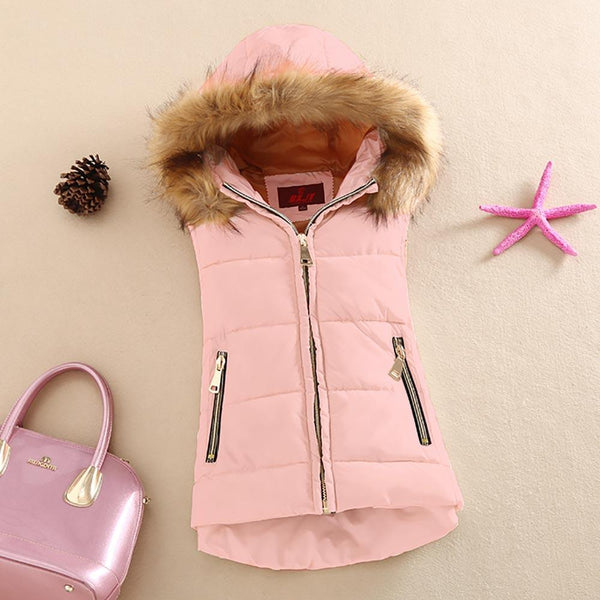 Autumn And Winter 2017 Cotton Vest With A Hood