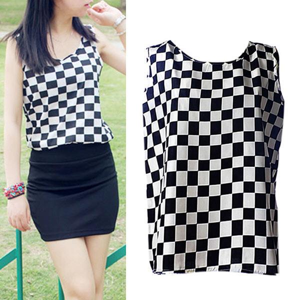 Colors Casual Women All-match Chiffon Vest Tank Tops Blouse