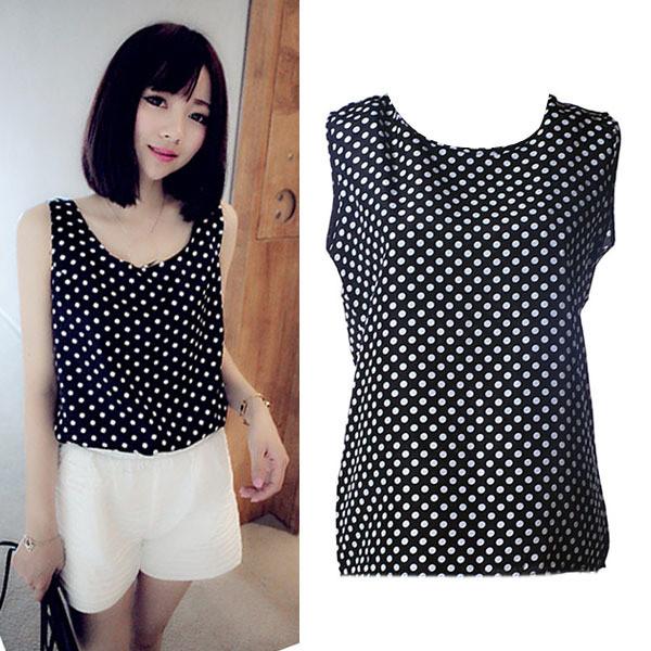 Colors Casual Women All-match Chiffon Vest Tank Tops Blouse