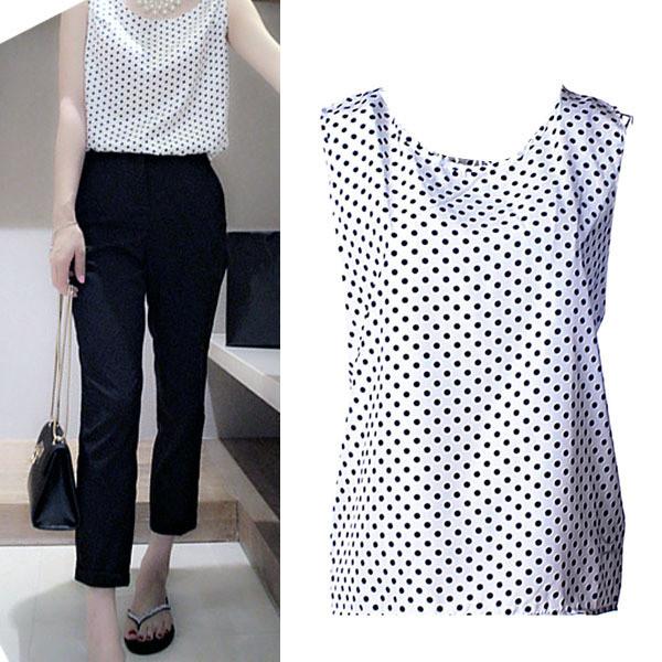 Colors Casual Women All-match Chiffon Vest Tank Tops Blouse