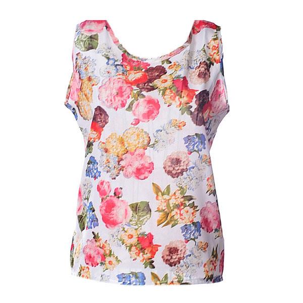 Colors Casual Women All-match Chiffon Vest Tank Tops Blouse