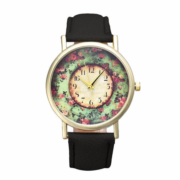 2017 New Floral Printed Women Watch