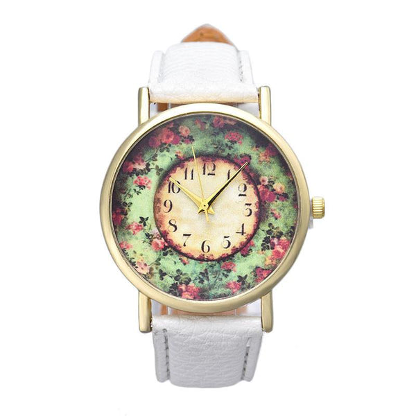 2017 New Floral Printed Women Watch