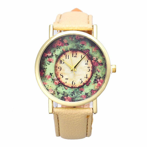 2017 New Floral Printed Women Watch