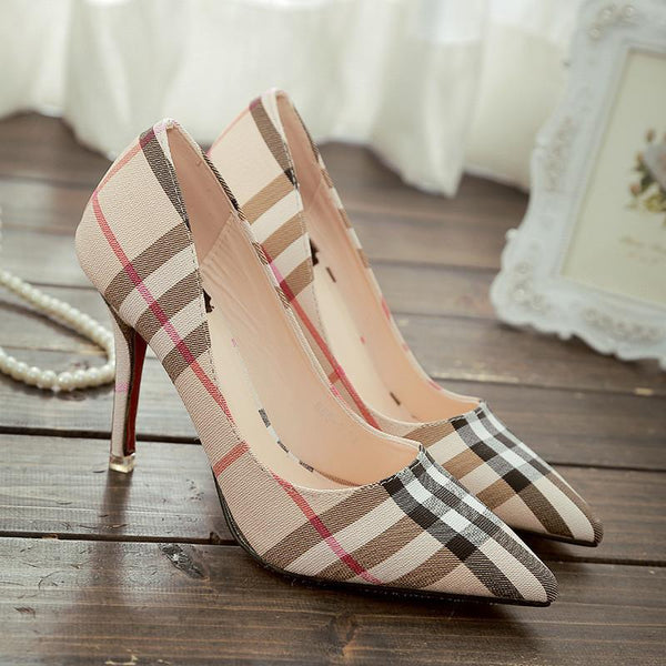 2017 High-Heels - Plaid Best Seller