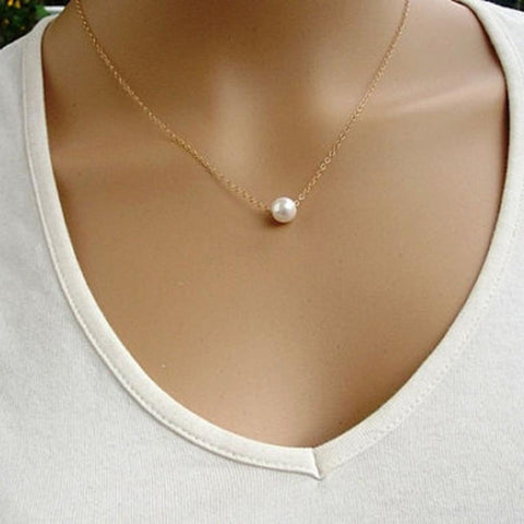 Olympic White Pearl Necklace - Rushy