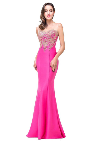 Soiree Sexy Backless Red Mermaid Dress