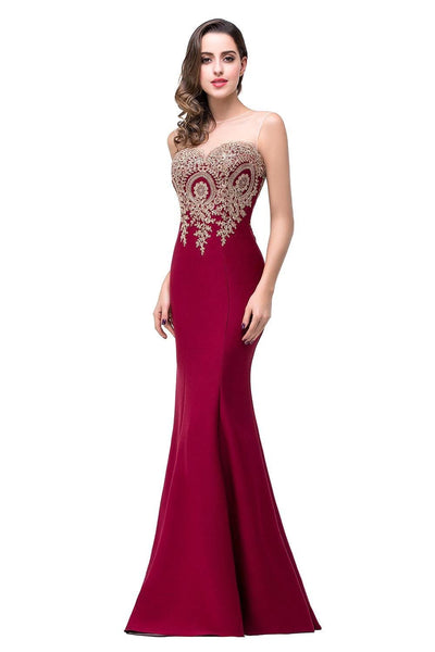 Soiree Sexy Backless Red Mermaid Dress