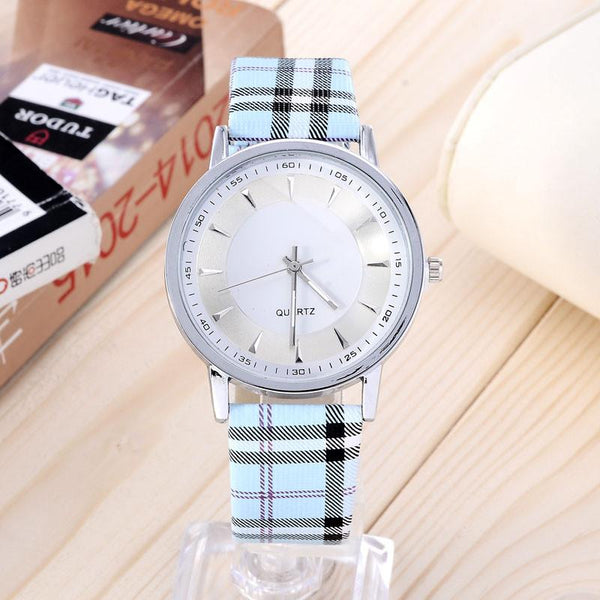 2017 Geneva Watch Plaid Leather