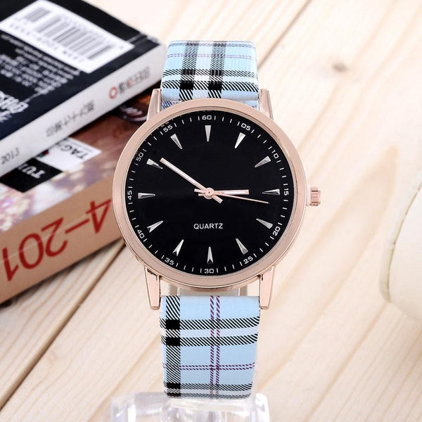2017 Geneva Watch Plaid Leather