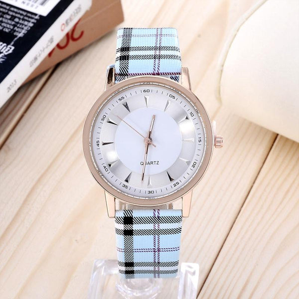 2017 Geneva Watch Plaid Leather