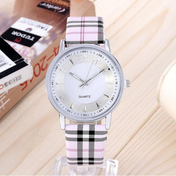 2017 Geneva Watch Plaid Leather