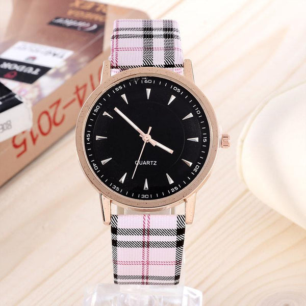 2017 Geneva Watch Plaid Leather