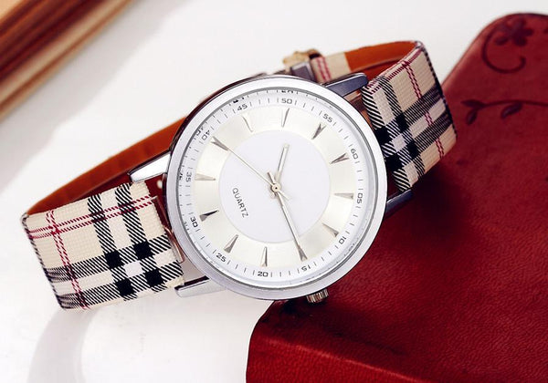 2017 Geneva Watch Plaid Leather