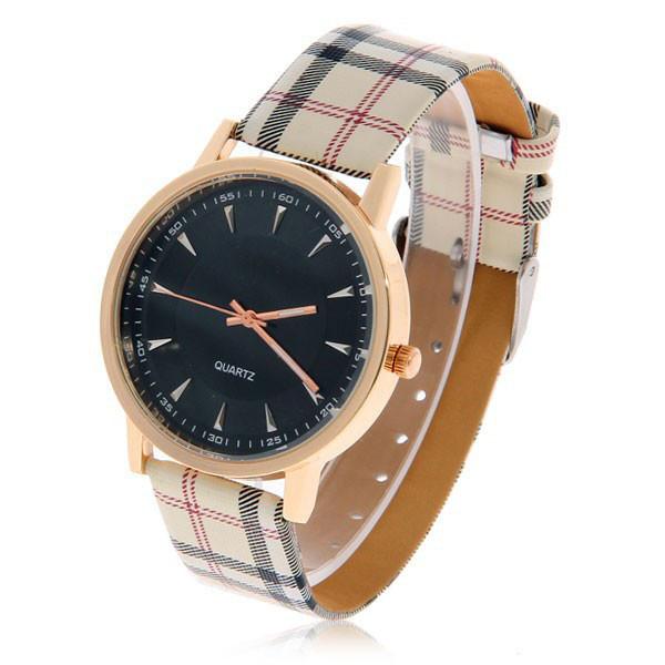 2017 Geneva Watch Plaid Leather