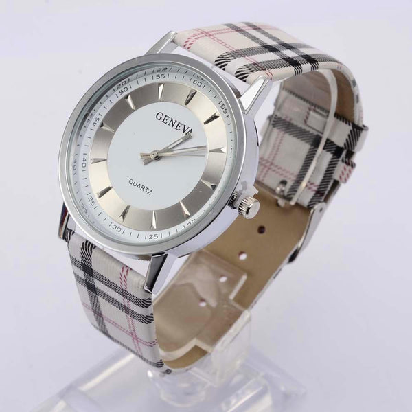 2017 Geneva Watch Plaid Leather