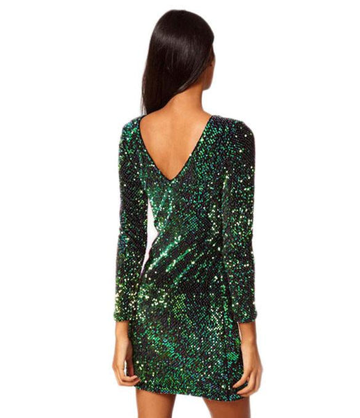 Autumn Winter Sequined Dress Women By Fanala