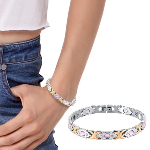 2016 Rainso Crystal Gem Woman Bracelet Stainless Steel