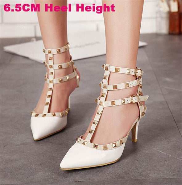 Lady Sexy Little Pepper Rivet High Heels - Rushy