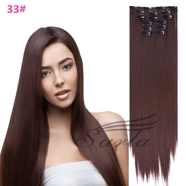 21 Colors 150g 22" 7pcs Clip In Hair Extensions