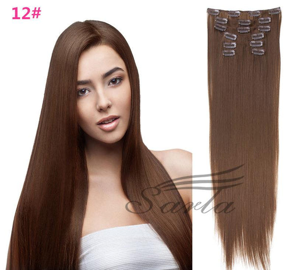 21 Colors 150g 22" 7pcs Clip In Hair Extensions