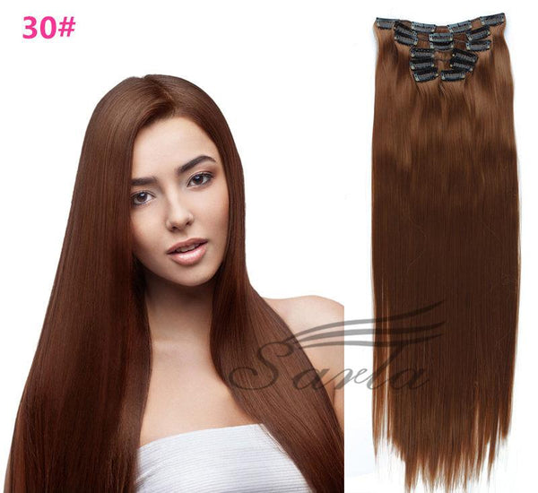 21 Colors 150g 22" 7pcs Clip In Hair Extensions