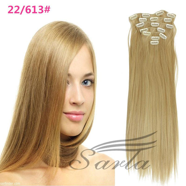 21 Colors 150g 22" 7pcs Clip In Hair Extensions