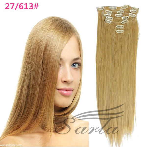 21 Colors 150g 22" 7pcs Clip In Hair Extensions